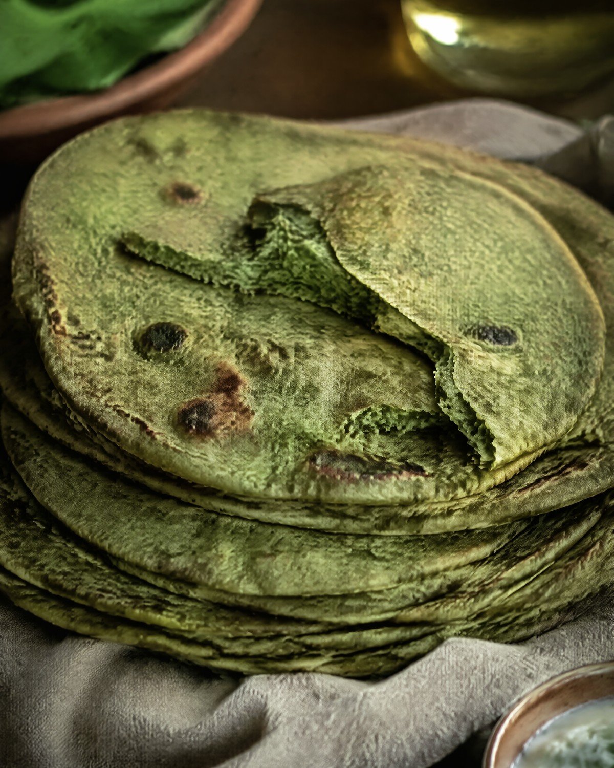 Spinach rotis